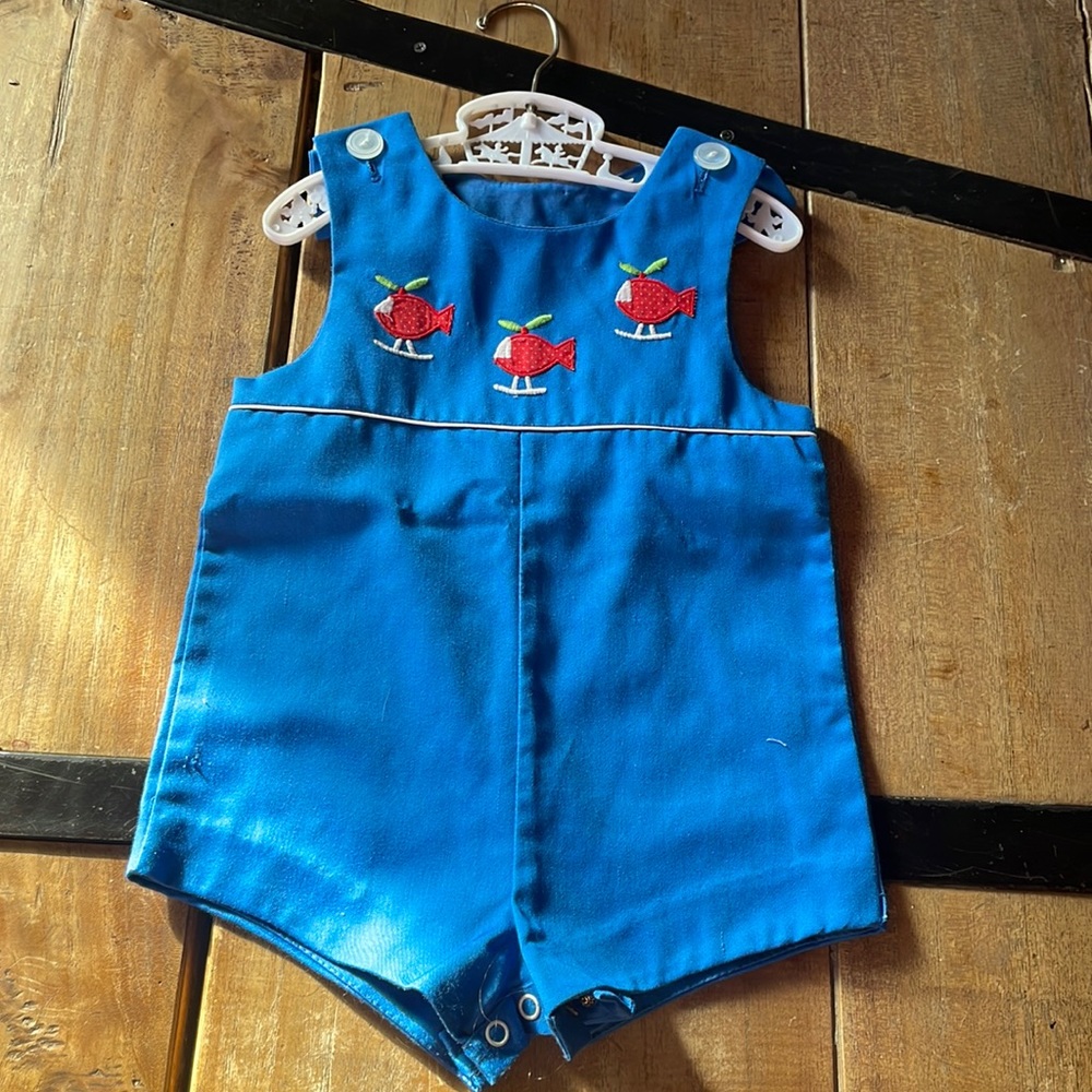 Vintage, helicopter romper